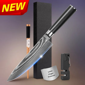 Free Shipping SkyCook 8 Inch Chefs Kitchen Knife Vg10 67 Layers Damascus Steel with Black G10 Mosaic Pin Handle Free logo