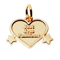 Diy Heart Shape Charms Making Gold Plated Handmade Jewelry Fitting Brand Alloy Pendant for Bracelet