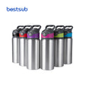 For BestSub 22oz 650ml Aluminum Sport Water Bottle Wholesale Custom Tumbler Silver for Sublimation Blanks Motivational Class Vac