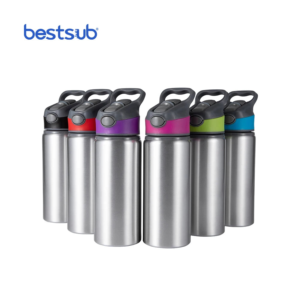 For BestSub 22oz 650ml Aluminum Sport Water Bottle Wholesale Custom Tumbler Silver for Sublimation Blanks Motivational Class Vac