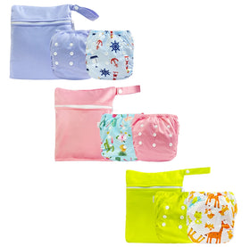 Reusable Unisex Swim Diapers Leak Guard Printed XL Size Adjustable Snap Design Washable Waterproof PUL Gentle Soft Babies Kids