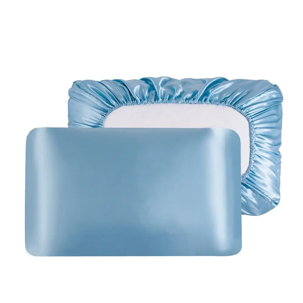 Elastic Band Pillow case Satin Silk Memory Pillowcase Custom Color Pillow Covers Safety No Zipper Pillowcases