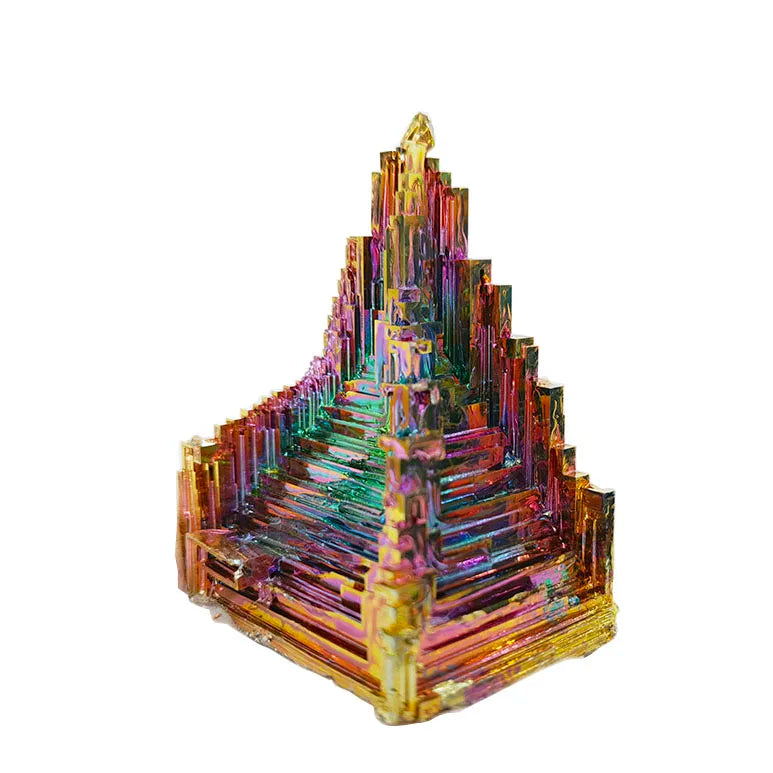 Bismuth Tower Pyramid Shaped Rainbow Bismuth Ore 30 g to 220 g Wholesale