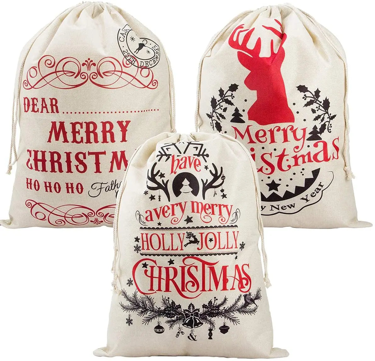 270032602 Wholesale Santa Sack Christmas Gift Burlap Santa Bags.