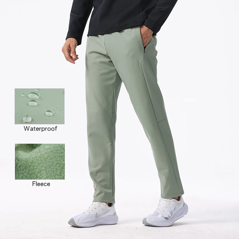 Men's Winter Casual Pants Waterproof Fleece With Polyester Sport Style Flat Front Costom Logo Clothing Manufactory