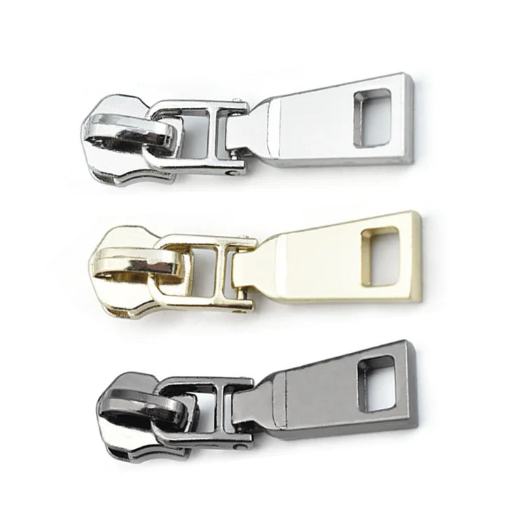 WYSE Hot Selling Custom 5# Zipper Slider No-lock Puller With Shiny Color Puller for Bagsshoes Accessories