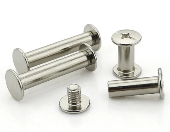 M4 M5 Nickel Plated Steel Account Book Chicago Binding Rivet Screws MegaBDM