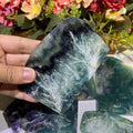 Kindfull Wholesale High Quality Snowflake Fluorite Slab Healing Crystal Quartz Slice for Gifts