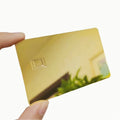 Luxury 24K Mirror Gold Metal Visa Credit Card Blanks 4442 & 4428 EMV Slot Polished Gold Blank Metal Debit Card
