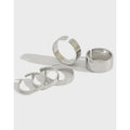 Wholesale Chunky Blank Finger Ring Width 2/3/6/9mm Minimalist S925 Sterling Silver Open Adjustable Rings YF3564
