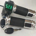 12-100v Twist Throttle Accelerator With Led Digital Display Indicator&Lock for Electric Bike Scooter MTB Tricycle Gas Handle