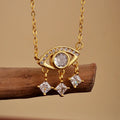 2025 New Fine Jewelry 925 Sterling Silver Custom Chain Luxury Design High End Trendy Eye Shape Pendant Necklaces for Women