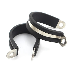 New Design High Precision Customized Size P Type Hose Lined Pipe Clamp with Rubber
