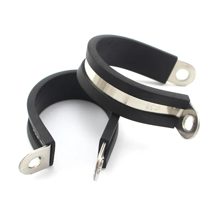 New Design High Precision Customized Size P Type Hose Lined Pipe Clamp with Rubber