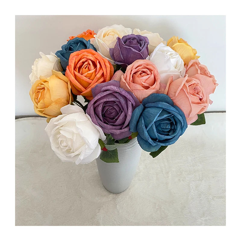 A Single Sparkling Diamond Rose Silk Rose Decoration Marriage Artificial Flowers Decorative