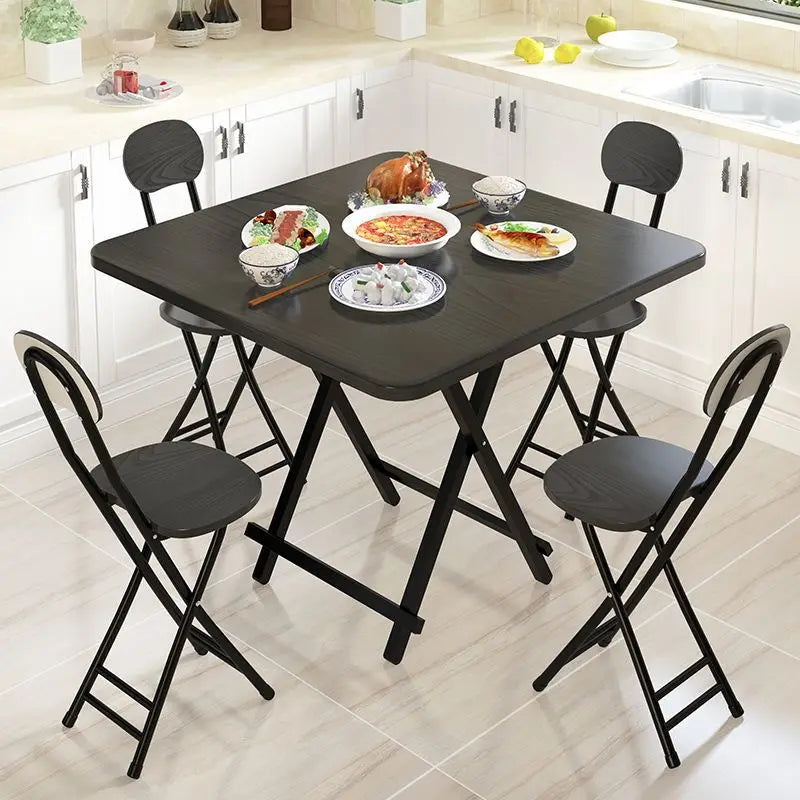 Used MDF Wooden Hotel Meeting Room Car Outdoor Small Folding Dining Table and Chairs for Events Coffee Furniture Set with MegaBDM