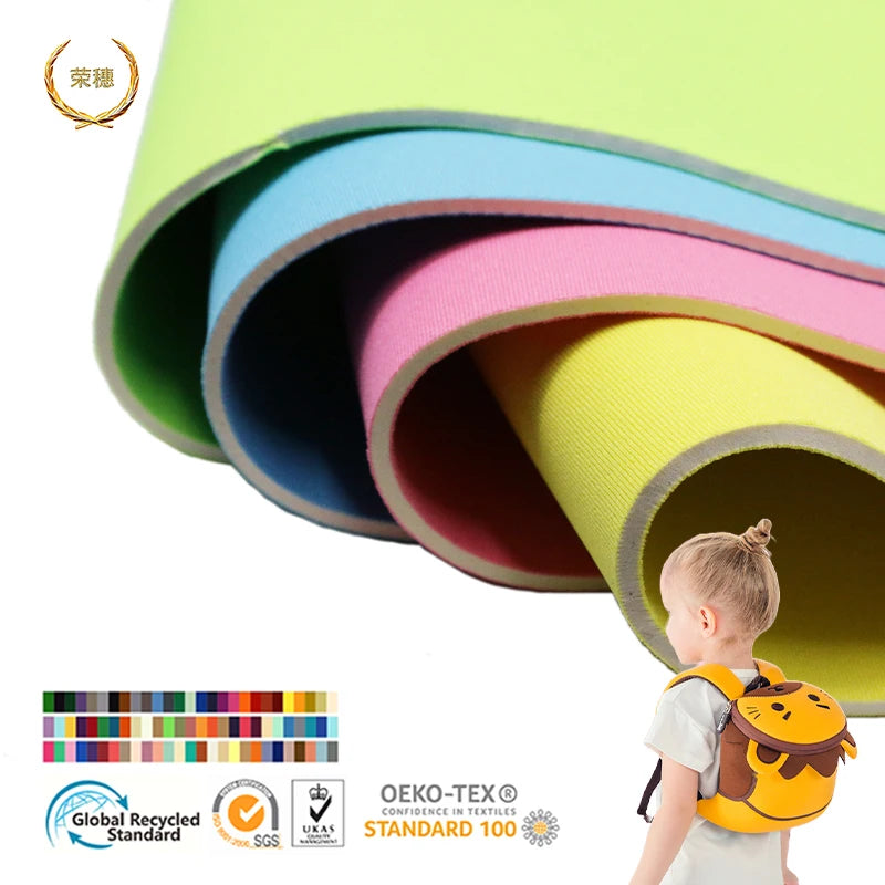 High Elastic Colorful 3 Layers Composite T Cloth Neoprene Waterproof Polyester 1mm 2mm 3mm Sbr Odorless Pufoam Neoprene Fabric