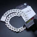 Big Guy Heavy Chain 27mm 925 Sterling Silver Hand Set 5 Rows VVS Moissanite Diamond Iced Out Cuban Link Chain Necklace for Men