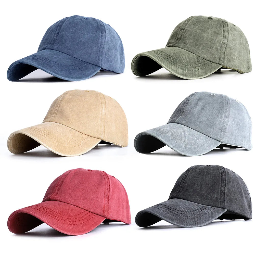 Wholesale Summer Oxford Sporty Washed Cotton Ponytail Customized Logo Baseball Caps Personalized Soft Top Solid Color Outdoor
