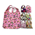 Custom New Cartoon Cat Design Nylon Washable Foldable Tote Grocery Shopping Bags with Logo