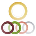 New Design Custom Colors Gold and Silver Rim Glass Wedding Charger Plate for Restaurant Tableware