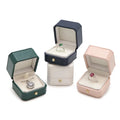 Factory in Stock Leather Fashionable Pendant Jewelry Set Ring Box Logo Jewelry Packaging
