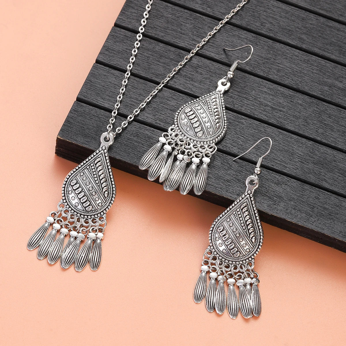 Boho Ethnic Gold Silver Plated Jhumka Indian Earring Gypsy Jewelry Vintage Dangle Hanging Earrings Tassel Pendant