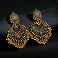 Gold Plated Women Heart Shape Accessories Bells Indian Jewelry Earrings for Girls Fashion Vintage Earring Dangling Gift
