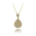 18 Carat Real Gold Jewelry Set Pure Gold Pear Shaped Pendant Necklaces Rings Earrings Wholesale