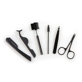 FOCSTAR Makeup Tools Kit Black Eyebrow Razor Set 3 4 5 6 Pieces Eyebrow Trimmer BT9027