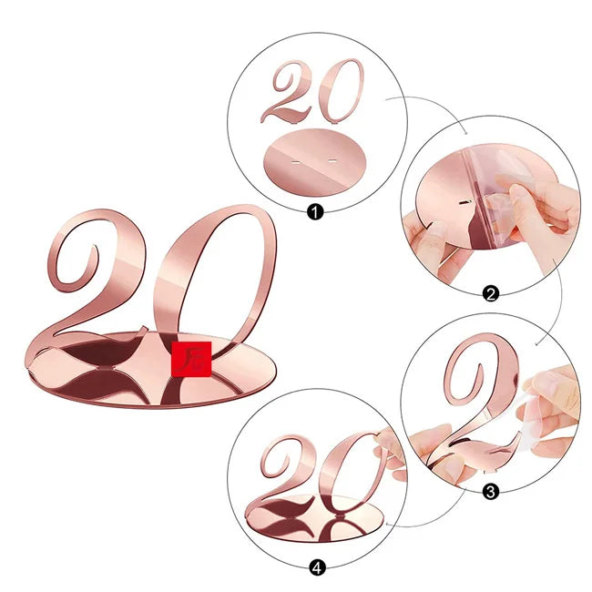 2023 Trend Table Centerpiece Stands Wedding Decoration Table NumberAcrylic Wedding Table NumberClear Acrylic Cake Topper