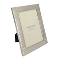 Silver Glitter Leaves Metal Photo Frame Table-Hangable Silver Plated Picture Frame