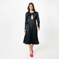 Special Design Black Dresses Women Lady Elegant European Dress Long Dress With Sleeve