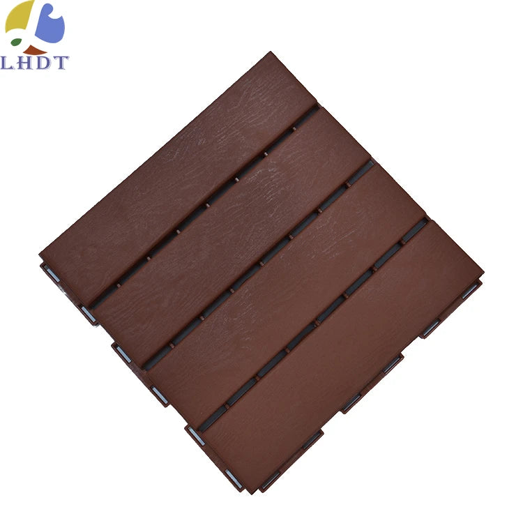 Modern Design Plastic Composite Garden Patio Outdoor Deck Tiles DIY Flooring Smooth Click Water Anti-Slip for Outdoor Decks