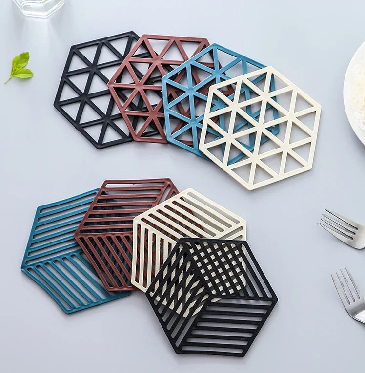 B7-2 Silicone Cup Pad Tableware Insulation Pad Anti-skid Pad Reusable Multi-Purpose Used for Pot Heating Teapot Cup Cooker