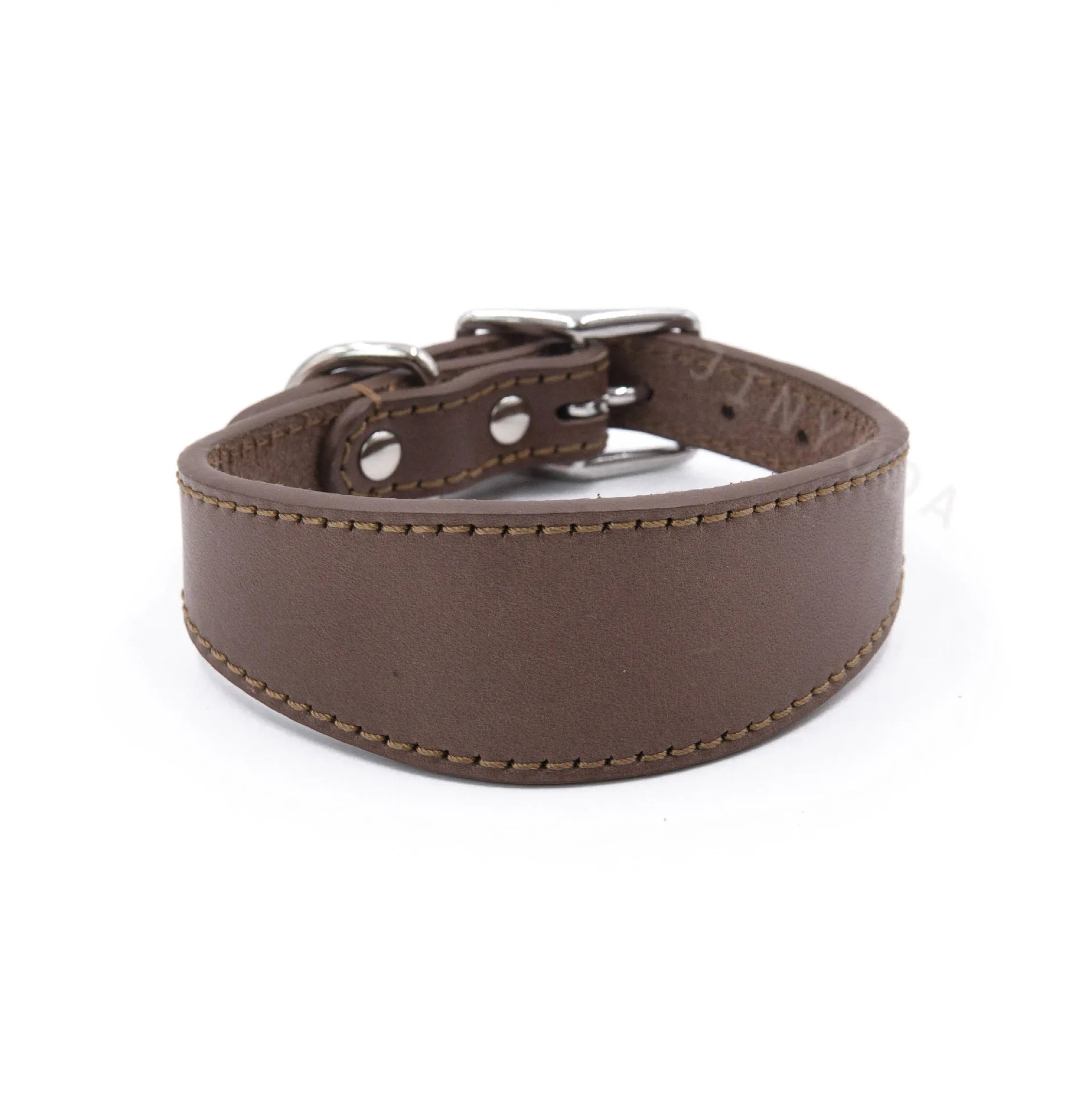 2024 New Luxury Genuine Leather Dog Collar Adjustable Soft and Durable Pet Collar with Premium Metal Buckle for Dogs