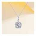 Free Video and Picture Moissanite Diamond Brilliant Moissanite Necklace 925 Sterling Silver Rhodium Plated Diamond Necklace