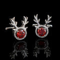 Temperament Elk Full Diamond Round Zircon Copper Cuffs Men's French Shirt Cuffs Fashionable Personality Novel Cufflinks Gift