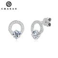 Wedding Jewelry VVS1 5mm Moissanite Stone Earring 925 Sterling Silver Round Circle Stud Earring for Women with GRA Certificate