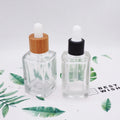 30ml clear Rectangle Essential Oil Bottle with Bamboo Lid