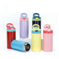 Hot Selling Color 304 Stainless Steel Children's Water Cup Double Wall Insulated 350ml Sports Water Bottle Straight Straw Cup