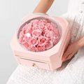 Acrylic Medium Gift Box Ball Perspective Immortal Flower Gift Box Valentine's Day Jewelry Gift Box