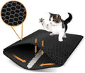 Dual Layer Anti-Slip Cat Litter Bed Trapping Pad Waterproof EVA Pet Litter Mat Modern Multipurpose Foldable Printed Pattern Cool