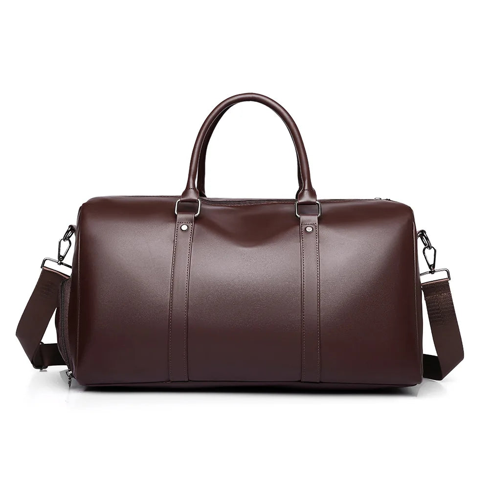 Custom Logo Luxury Men's Duffel Bag Waterproof Business Travel Handbag with Shoe Compartment