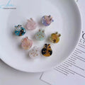 Cute Carton Leopard Print Vertical Rabbit Small Hair Catch Colorful Acetate Mini Children Hair Claw Jaw Clip