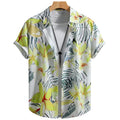 Customizable Men's Summer Floral Casual Breathable Quick Dry Resort Hawaiian Shirt Wrinkle-Resistant Travel Short Sleeve