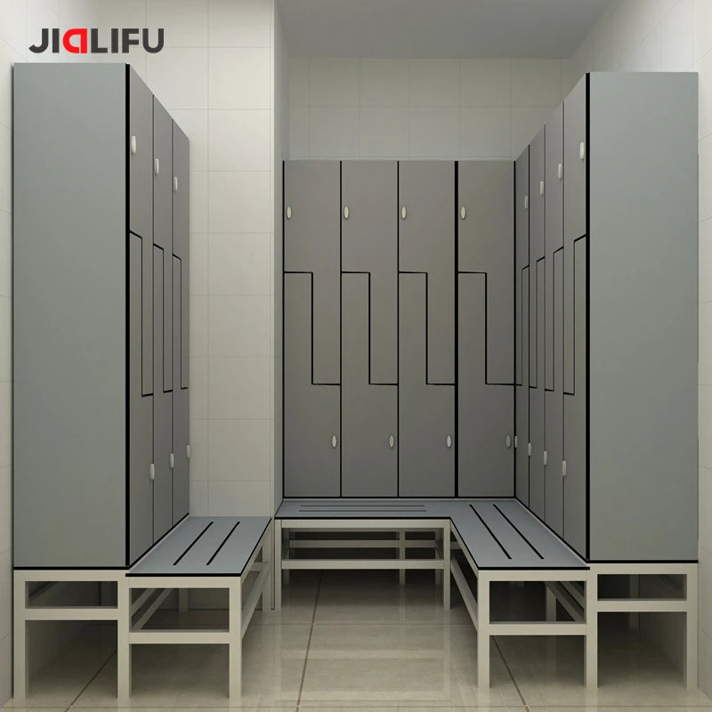 High Quality Durable Z Shape HPL Locker Room School Lockers for Stadium Locker Room