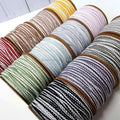 Custom 3.5MM Wave Pattern Crocheted Knitted 100% Cotton Rope for Macrame Bag