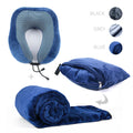 Factory Throw Cushion Packed Soft Bag Pillowcase Hand Luggage Belt Polar Fleece Folding Airplane Travel Blanket
