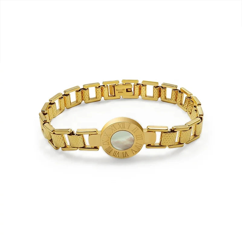 Watch Disc Lovers Shell Bracelet Female Ins Stainless Steel 18K Gold Bestie Bracelet Hand Jewelry
